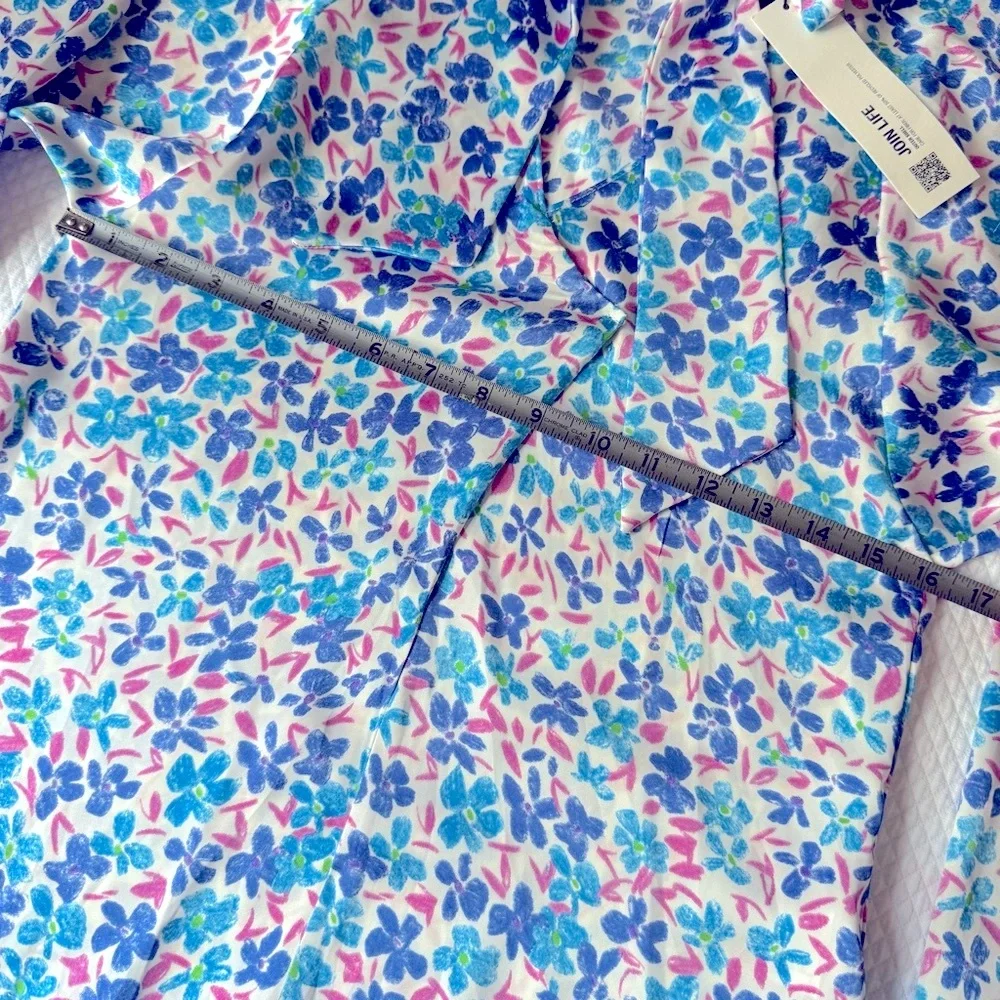Zara Blouse Slip On Floral Blue Pink Size‎ XSmall